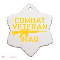 Iraq Combat Veteran Proud Ceramic Ornament thumb 0