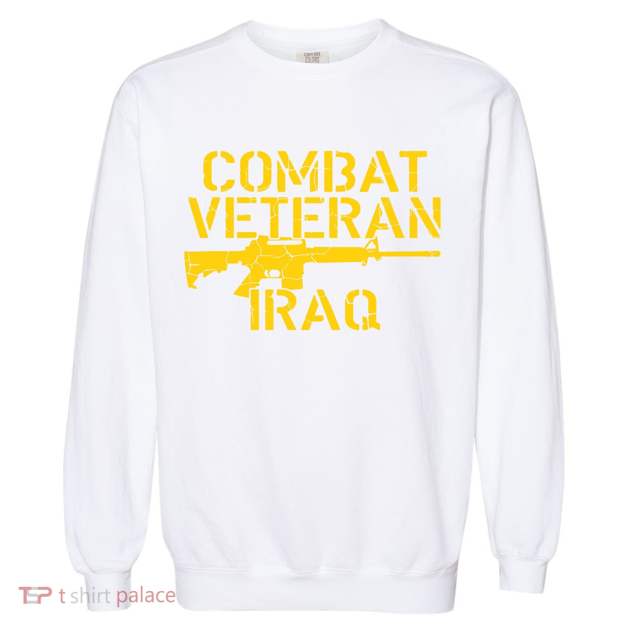 Iraq Combat Veteran Proud Garment-Dyed Sweatshirt