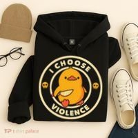 I Choose Violence Duck Hoodie thumb 4