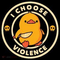 I Choose Violence Duck Bucket Hat thumb 4