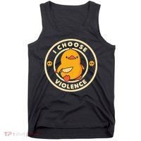 I Choose Violence Duck Tank Top thumb 0