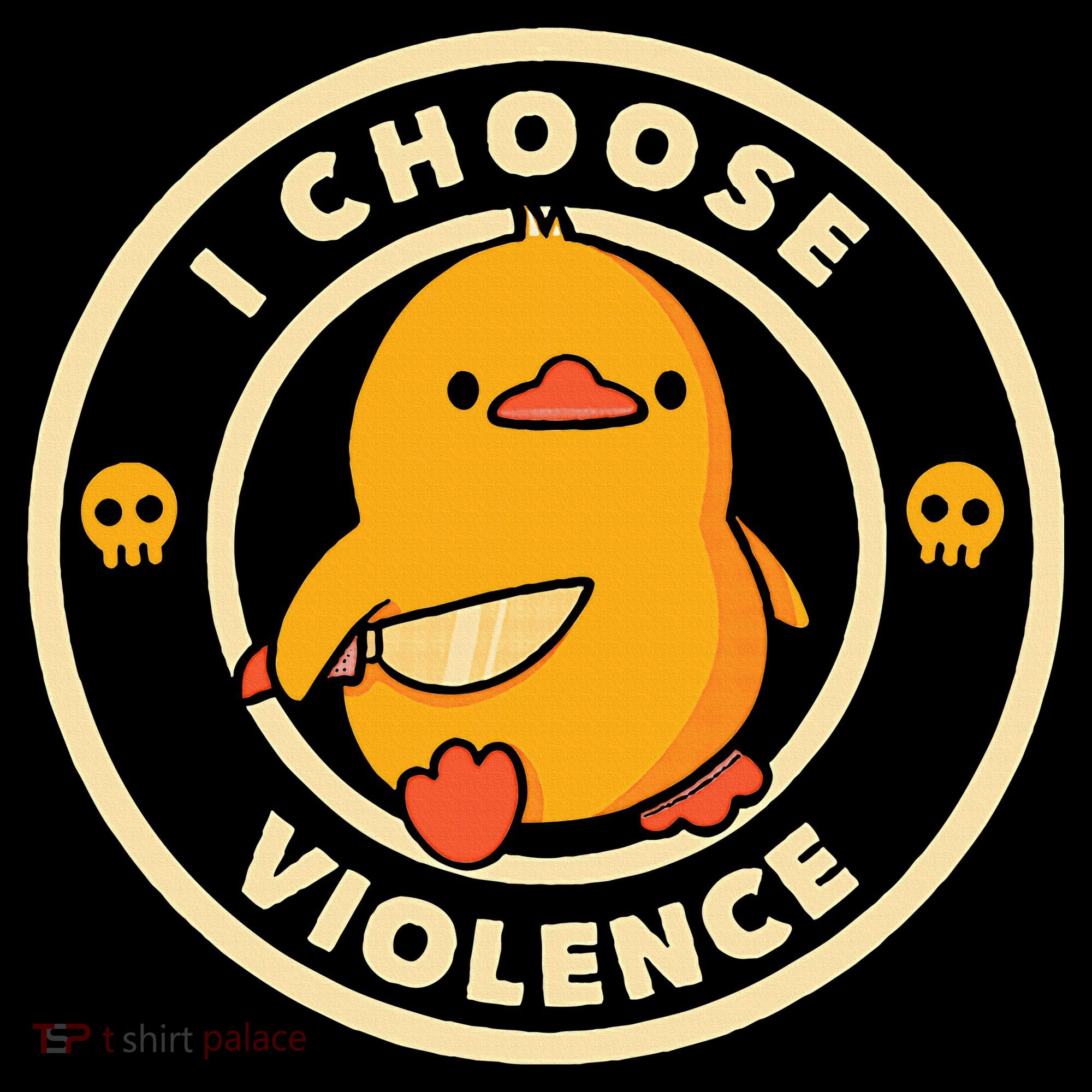 I Choose Violence Duck Kids Long Sleeve Shirt
