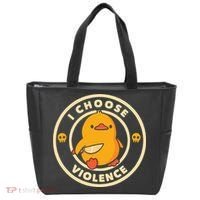 I Choose Violence Duck Tote Bag thumb 0