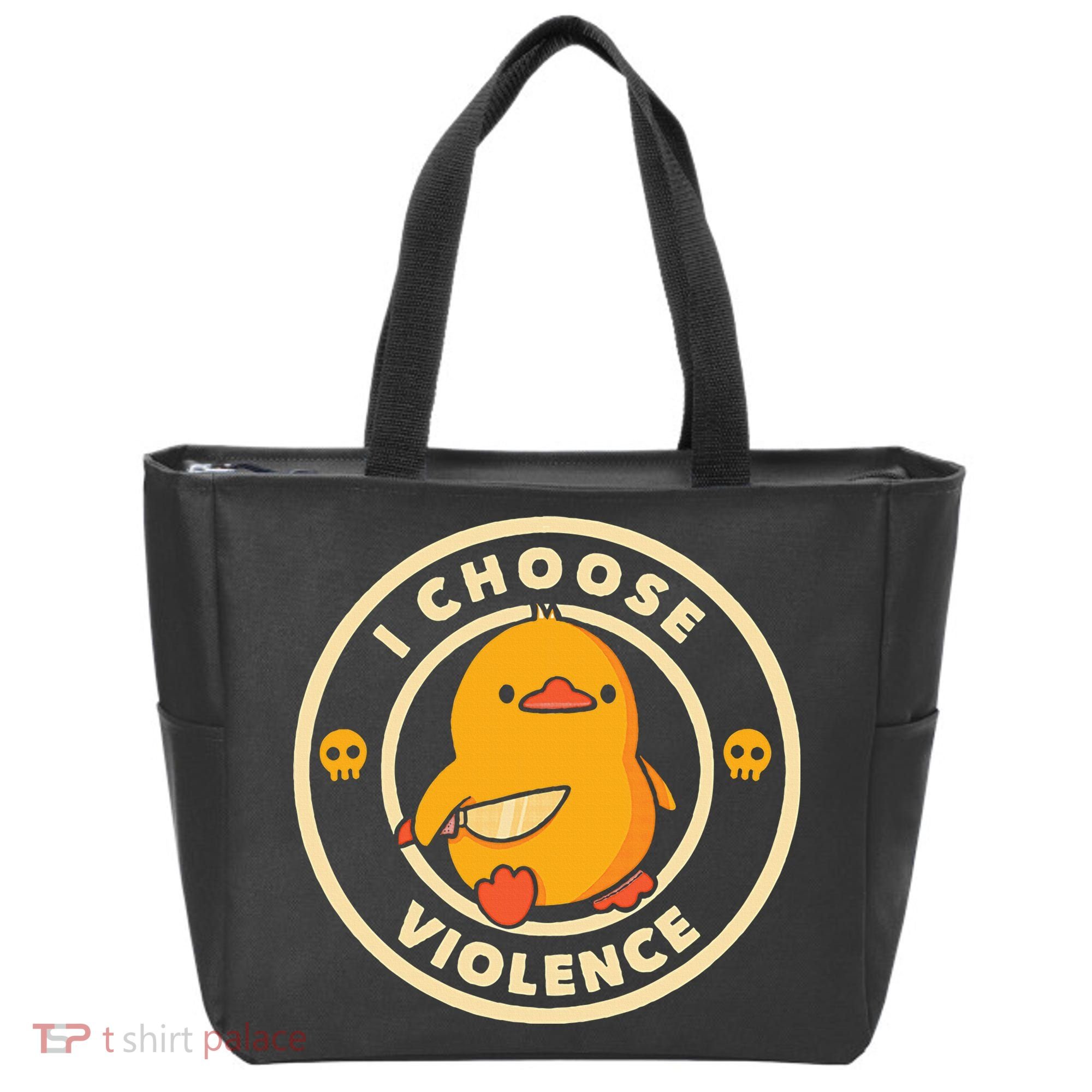 I Choose Violence Duck Tote Bag