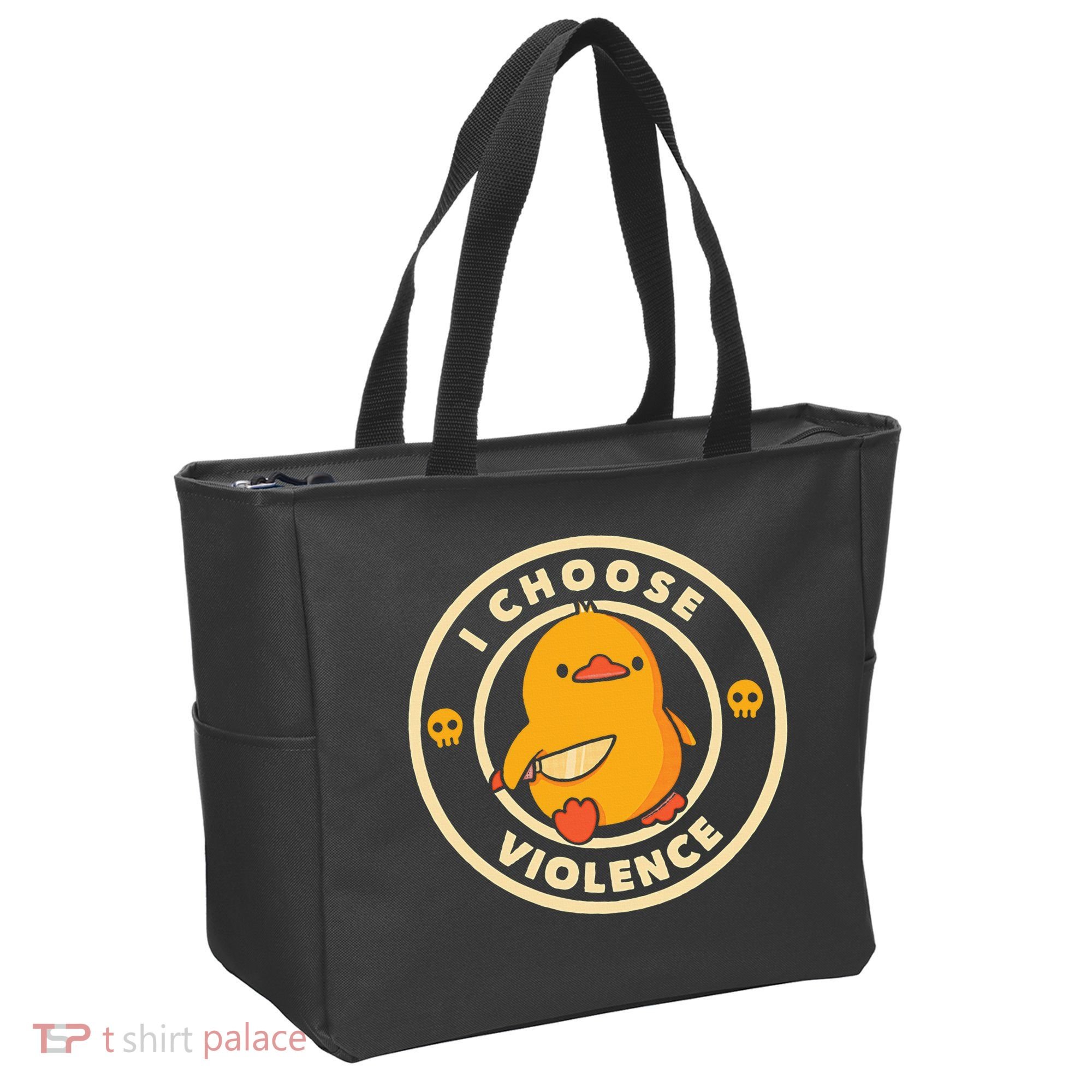 I Choose Violence Duck Tote Bag