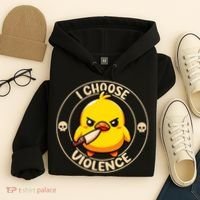 I Choose Violence Duck Hoodie thumb 4