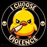 I Choose Violence Duck Hoodie thumb 7