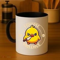 I Choose Violence Duck Coffee Mug thumb 4