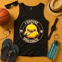 I Choose Violence Duck Tank Top thumb 4