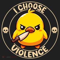 I Choose Violence Duck Golf Towel thumb 3