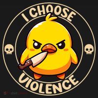 I Choose Violence Duck Toddler T-Shirt thumb 4