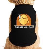 I Choose Violence Funny Duck With Knife Doggie Tank thumb 0