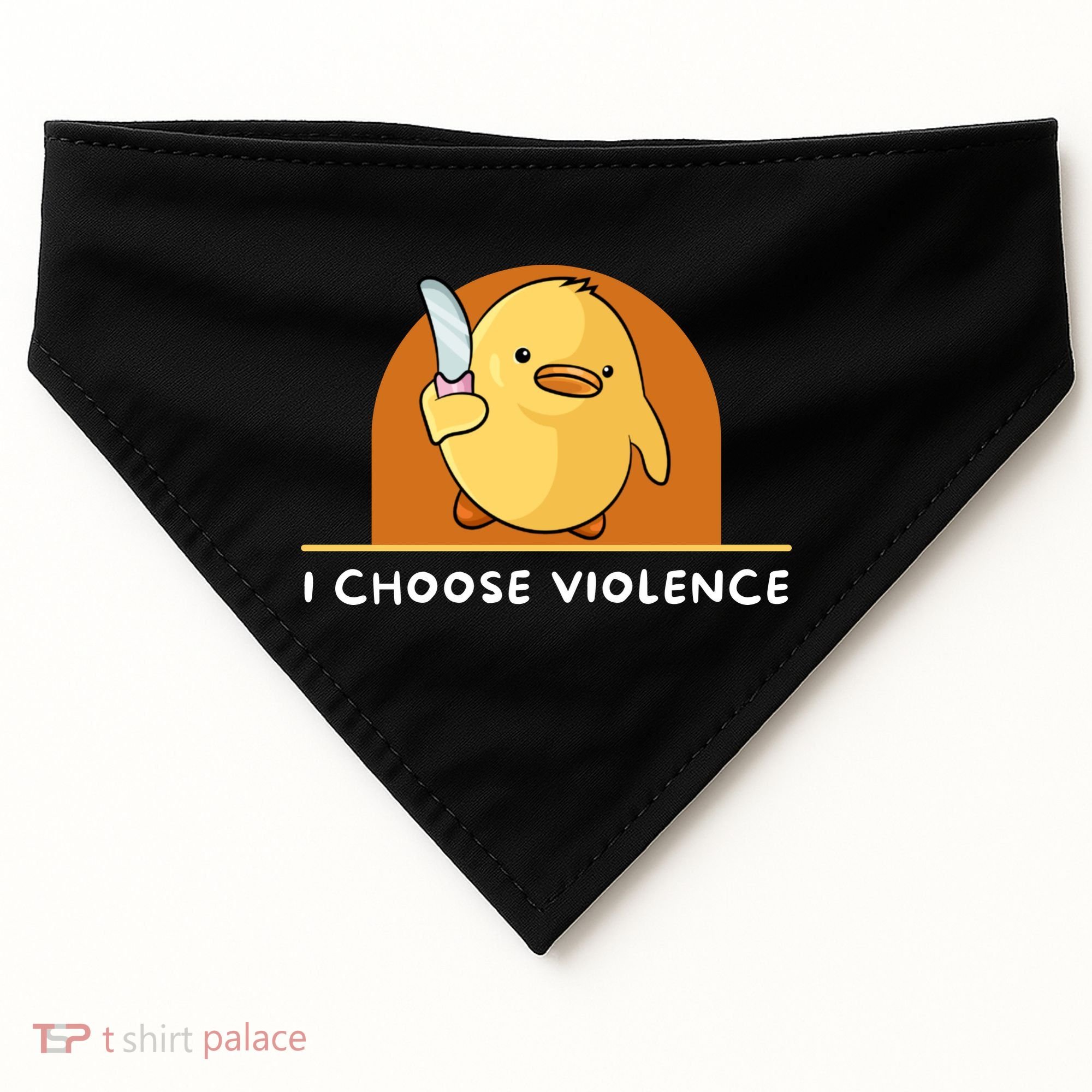 I Choose Violence Funny Duck With Knife USA-Made Doggie Bandana