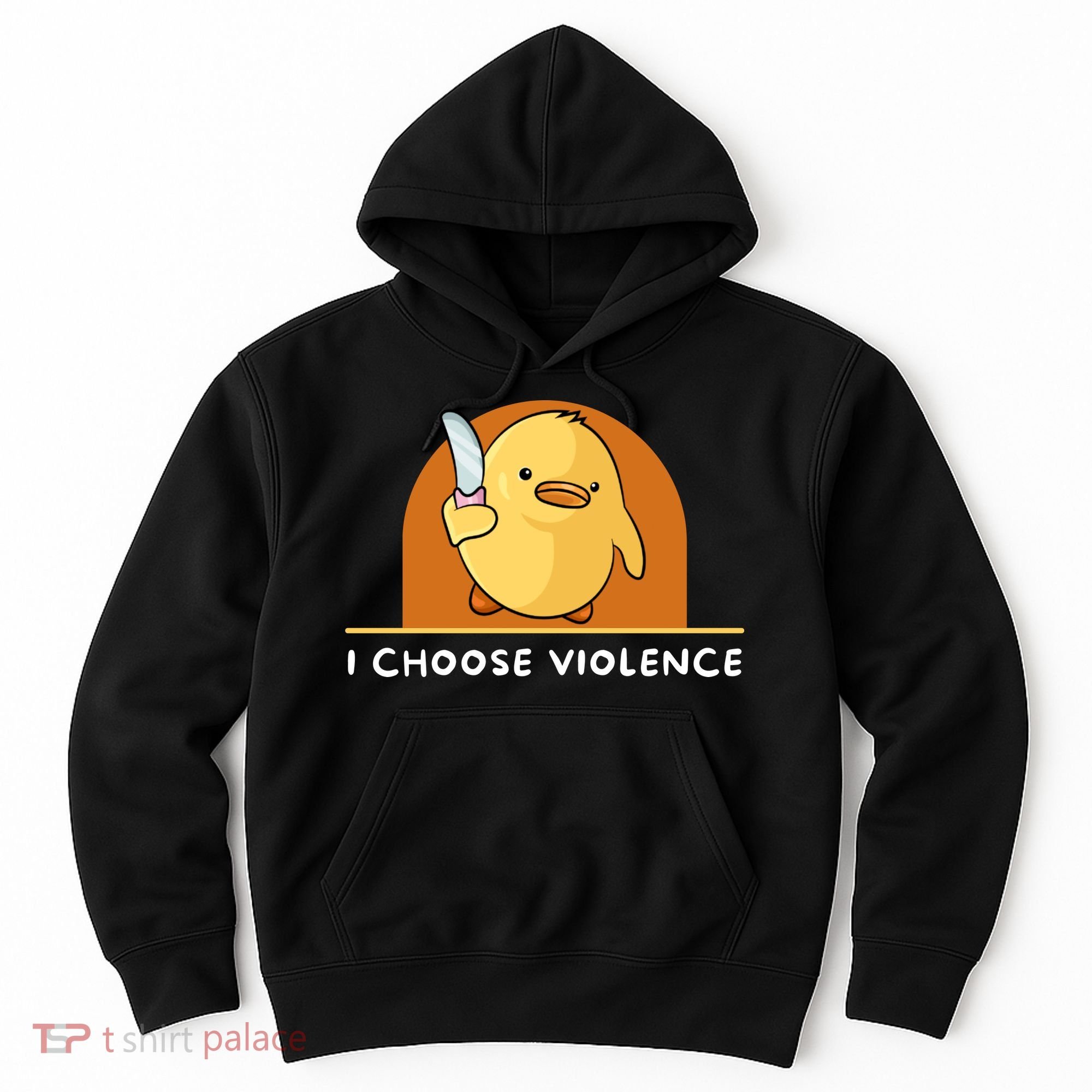I Choose Violence Funny Duck With Knife Hoodie