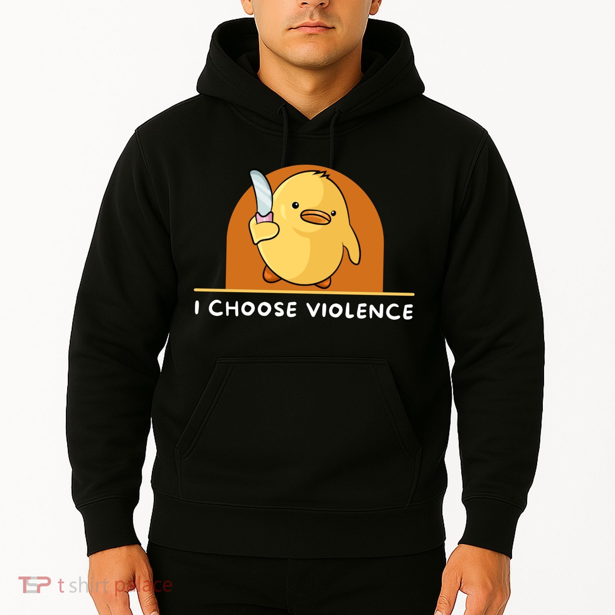 I Choose Violence Funny Duck With Knife Hoodie