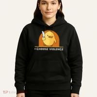 I Choose Violence Funny Duck With Knife Hoodie thumb 5