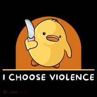 I Choose Violence Funny Duck With Knife Sweatshirt thumb 3