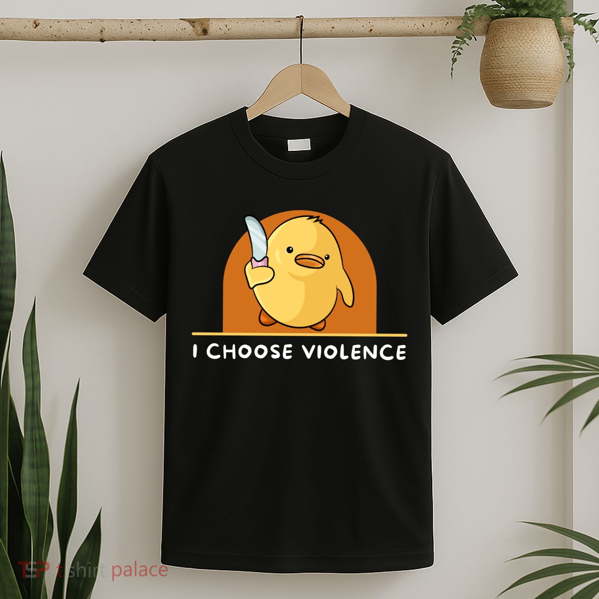 I Choose Violence Funny Duck With Knife T-Shirt