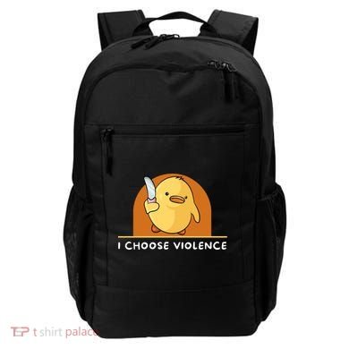 I Choose Violence Funny Duck With Knife Backpack