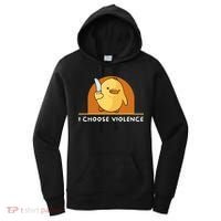 I Choose Violence Funny Duck With Knife Women's Hoodie thumb 0