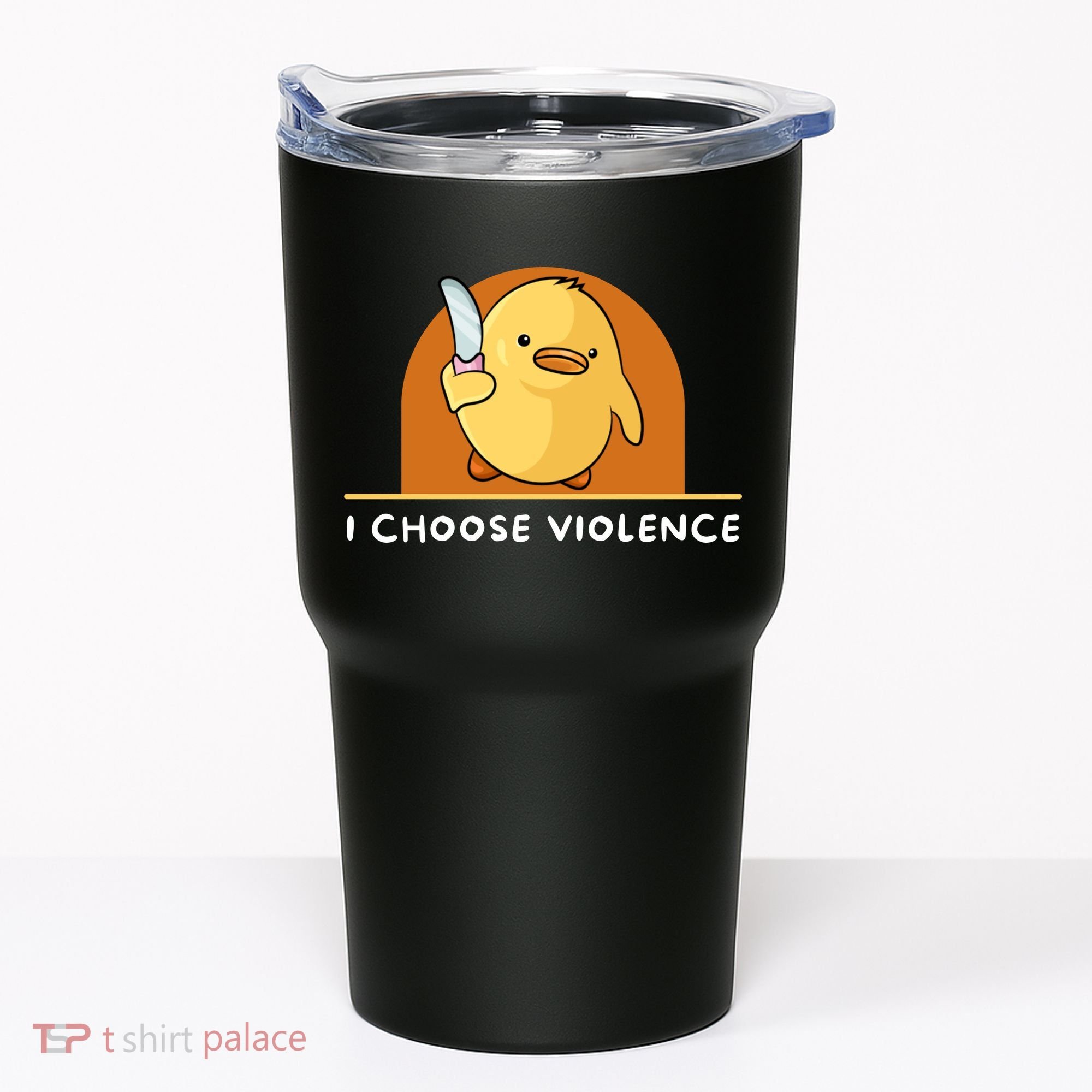 I Choose Violence Funny Duck With Knife Tumbler