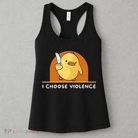 I Choose Violence Funny Duck With Knife Women's Tank Top thumb 3