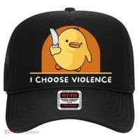 I Choose Violence Funny Duck With Knife Hat thumb 0