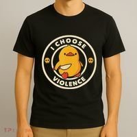 I Choose Violence Funny Duck T-Shirt thumb 3