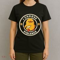 I Choose Violence Funny Duck T-Shirt thumb 4