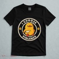 I Choose Violence Funny Duck T-Shirt thumb 5