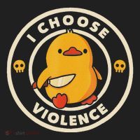 I Choose Violence Funny Duck Beanie thumb 2
