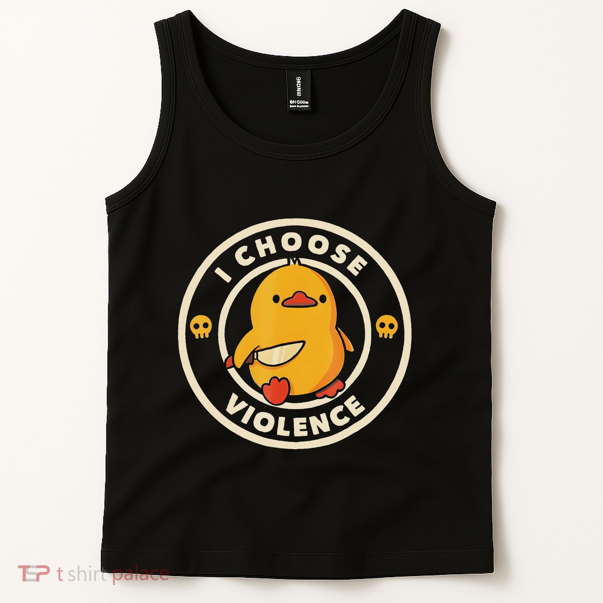 I Choose Violence Funny Duck Tank Top