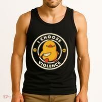 I Choose Violence Funny Duck Tank Top thumb 3