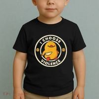 I Choose Violence Funny Duck Toddler T-Shirt thumb 2