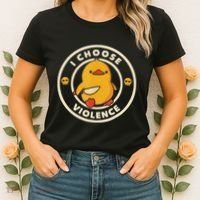 I Choose Violence Funny Duck Women's T-Shirt thumb 2