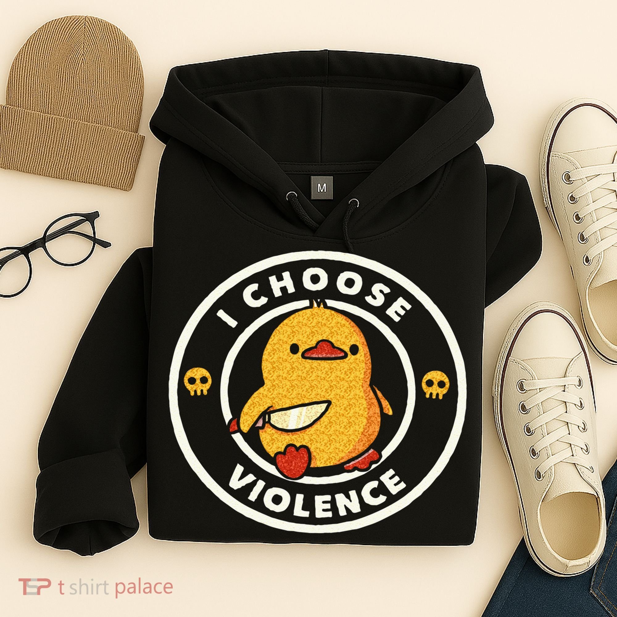 I Choose Violence Funny Duck Sayings Duck Animals Hoodie