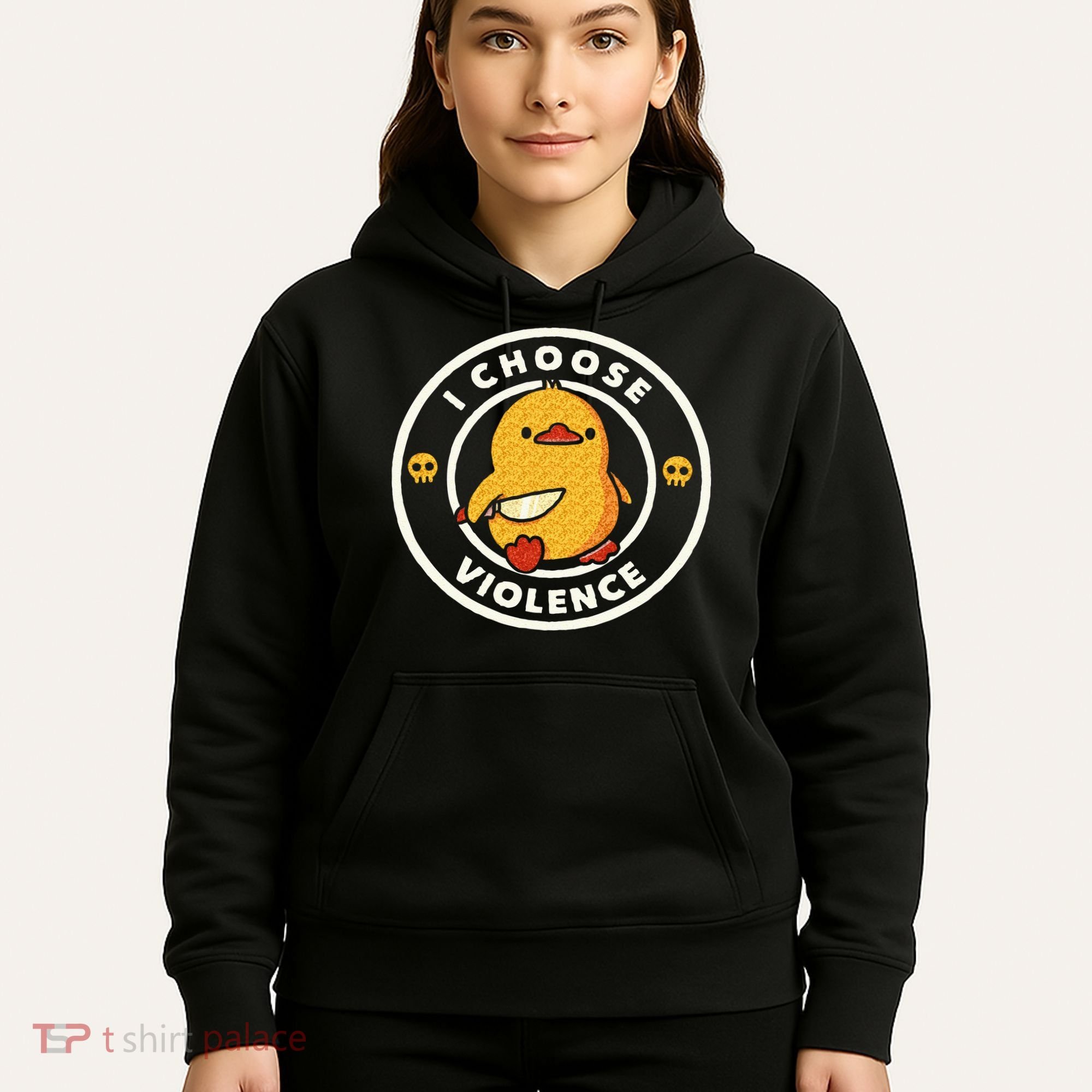 I Choose Violence Funny Duck Sayings Duck Animals Hoodie