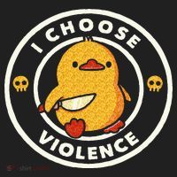I Choose Violence Funny Duck Sayings Duck Animals Beanie thumb 2