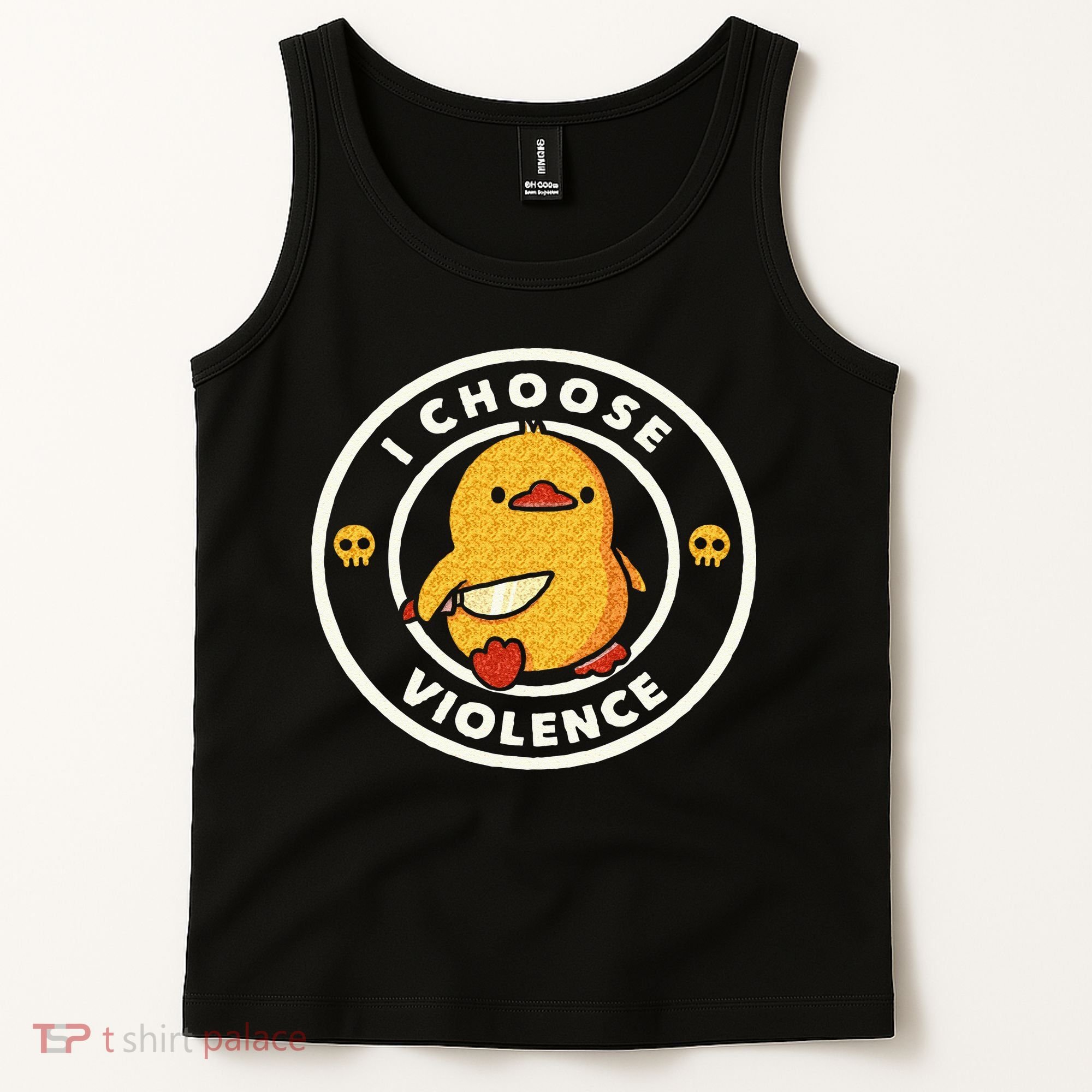 I Choose Violence Funny Duck Sayings Duck Animals Tank Top