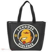 I Choose Violence Funny Duck Sayings Duck Animals Tote Bag thumb 0