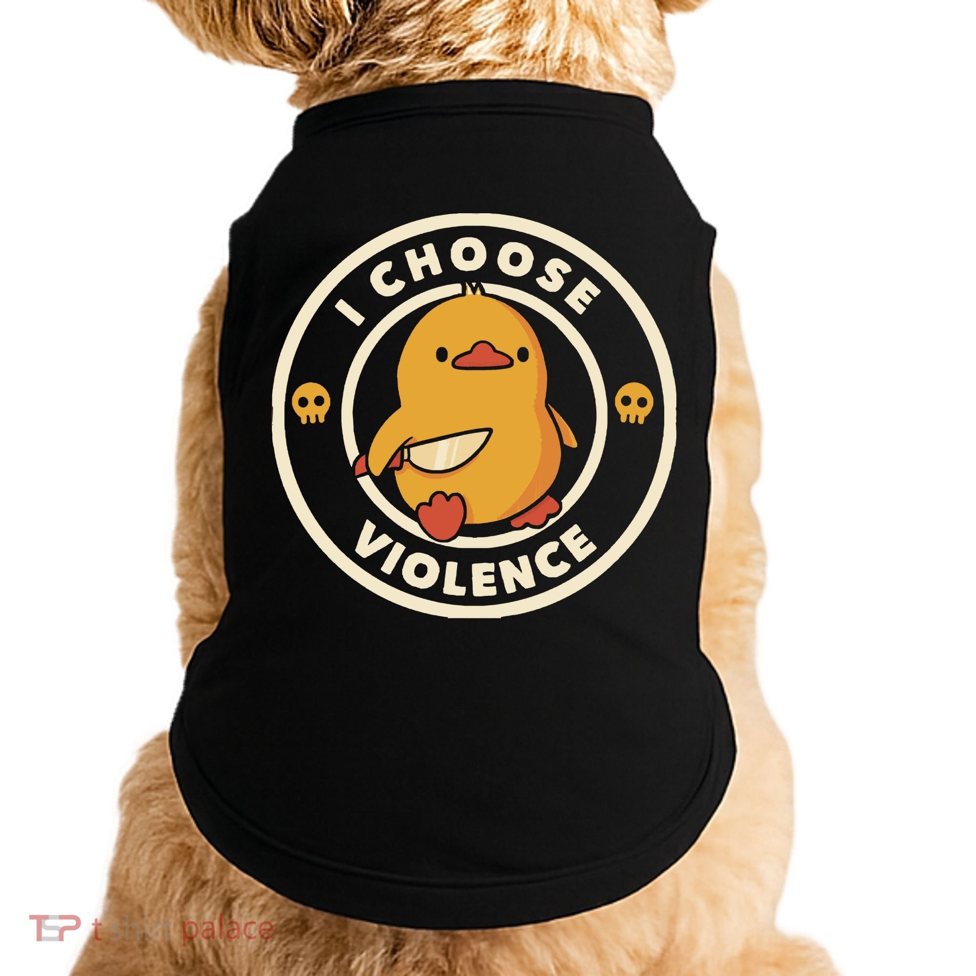 I Choose Violence Funny Duck By Tobe Fonseca Doggie Tank