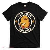 I Choose Violence Funny Duck By Tobe Fonseca T-Shirt thumb 0