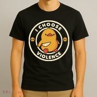 I Choose Violence Funny Duck By Tobe Fonseca T-Shirt thumb 3