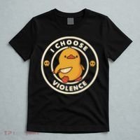 I Choose Violence Funny Duck By Tobe Fonseca T-Shirt thumb 5