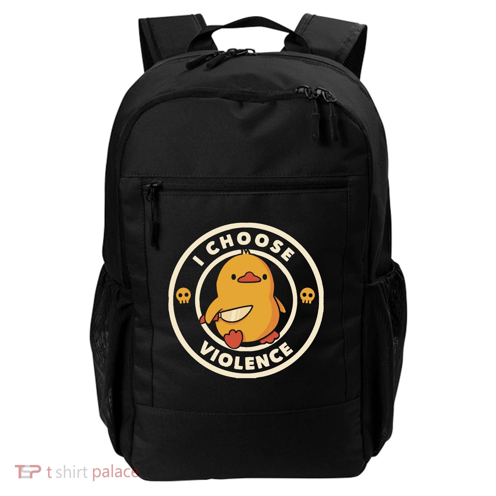 I Choose Violence Funny Duck By Tobe Fonseca Backpack