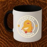 I Choose Violence Funny Duck By Tobe Fonseca Coffee Mug thumb 2