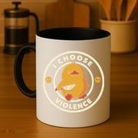 I Choose Violence Funny Duck By Tobe Fonseca Coffee Mug thumb 4