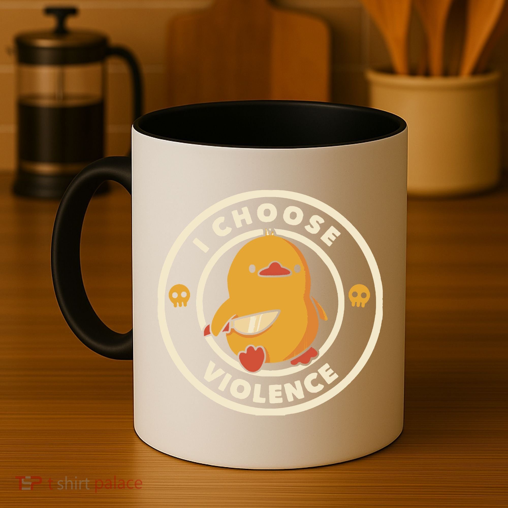 I Choose Violence Funny Duck By Tobe Fonseca Coffee Mug