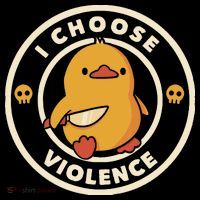 I Choose Violence Funny Duck By Tobe Fonseca Coffee Mug thumb 5