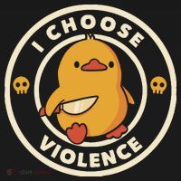I Choose Violence Funny Duck By Tobe Fonseca Mousepad thumb 1